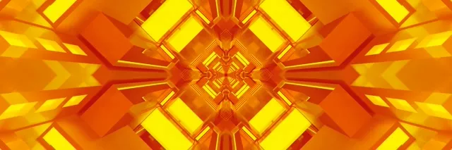 Neon Tunnel Gouden Diamant Caleidoscoop VJ Loop 3:1 Triple Wide 60fps Schermbeveiliging