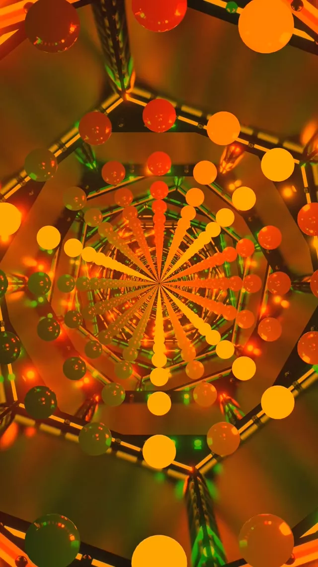 Túnel de Neó Taronja Estalviapantalles 60fps 9:16 Reels VJLoops PC Laptop