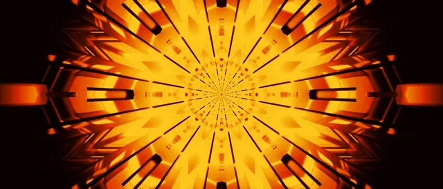 Tuneli ya Neon Kaleidoscope Burst VJ Loop 21:9 Ultrawide 60fps Hifadhi Skrini