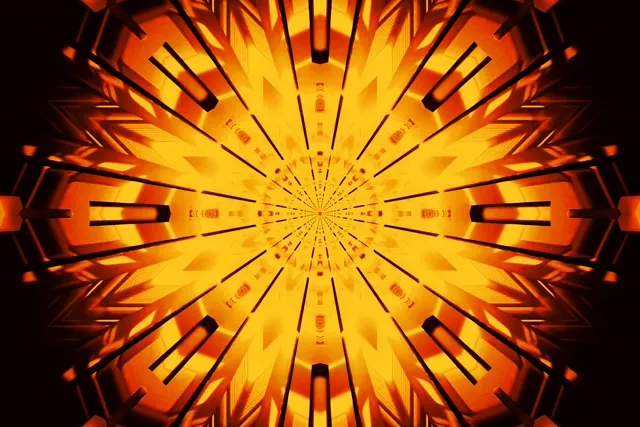 Đường Hầm Neon Bùng Nổ Mặt Trời Rực Rỡ VJ Loop 3:2 Surface 60fps Screensaver