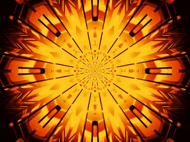 Đường Hầm Neon Bùng Nổ Tia Cam VJ Loop 4:3 Classic 60fps Screensaver