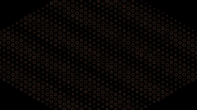 Pattern of hexagons on a dark background in a simple design