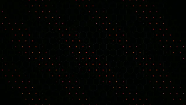 Pattern of orange dots on a black background in a hexagonal shape