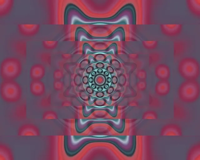 Neon Tunnel Pulsating Symmetrical Kaleidoscope 5:4 Industrial 60fps Screensaver VJ Loop