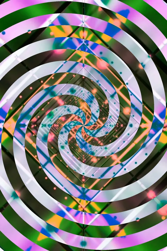 Neon Tunel Spirala Vortex 2:3 Photo Portrait 60fps Čuvar Ekrana VJLoops