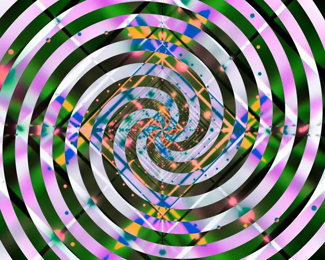 Neon Tunnel Spiral Vortex 5:4 Industrial 60fps Screensaver VJ Loop