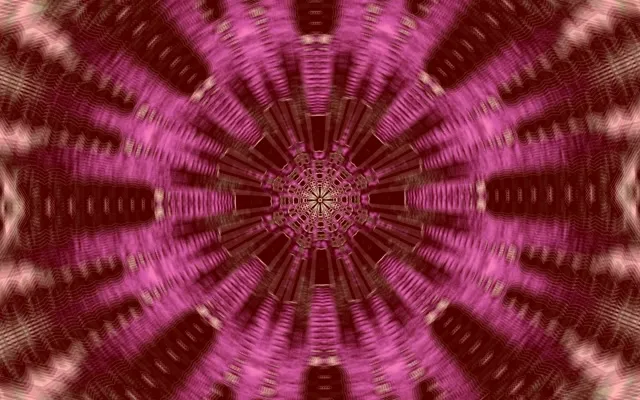 Neon Tunnel Pink Kaleidoscope Burst VJ Loop 60fps 16:10 MacBook Προφύλαξη Οθόνης