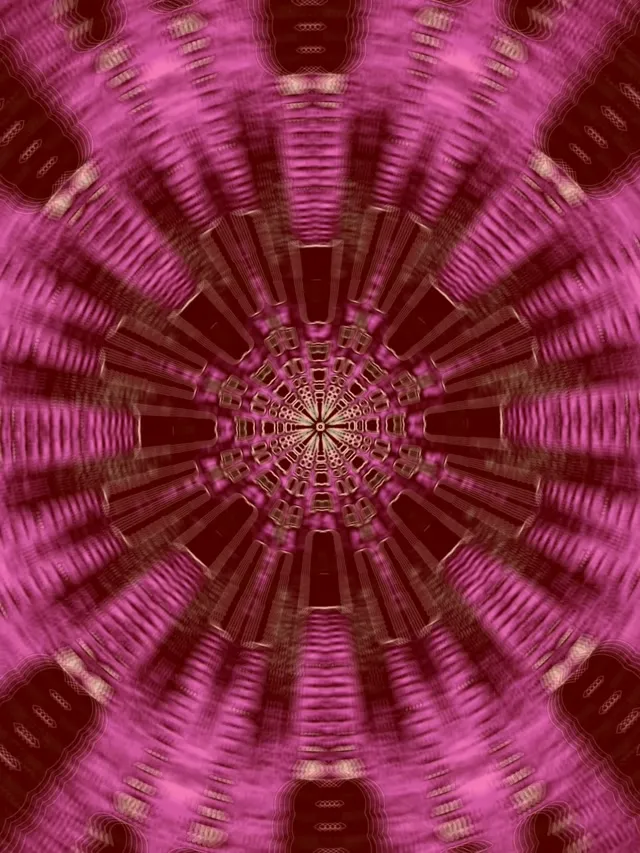 Neon Tunela Arrosa Kaleidoskopioa Lehertzea VJ Loop 3:4 iPad Portrait 60fps Pantaila-babesa