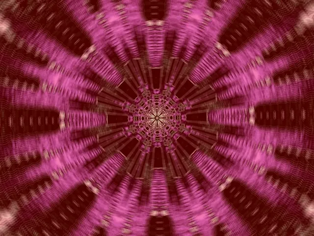 Neon Tunela Arrosa Kaleidoskopioa Lehertzea VJ Loop 4:3 Classic 60fps Pantaila-babesa