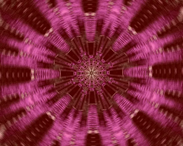 Neon Tunnel Pink Kaleidoscope Burst VJ Loop 5:4 Industrial 60fps Screensaver