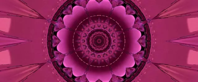 Pienk Mandala Neon Tonnel Sluimerskerm 2.39:1 Cinemascope 60fps VJLoops