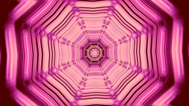 Pink Neon Hexagon Tunnel VJ Loop 4K 60fps | Hypnotic
