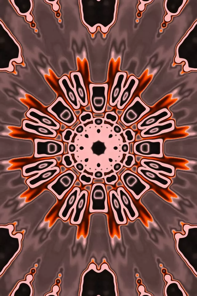 Terowongan Neon Kaleidoskop Burst 2:3 Photo Portrait 60fps Screensaver Vj Loop