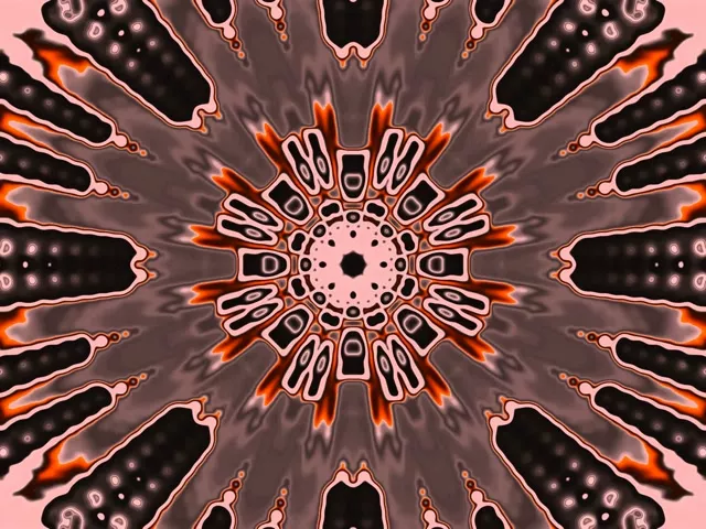 Neon Tunel Radijalni Šiljasti Prasak VJ Loop 4:3 Klasični 60fps Čuvar Ekrana