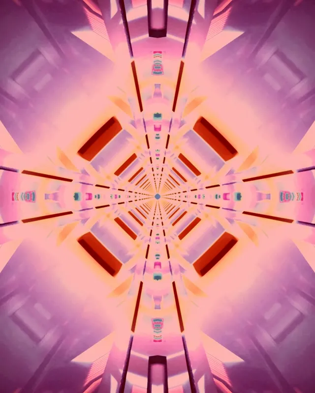 Neon tunel kaleidoskop dijamant prasak 4:5 Instagram 60fps čuvar ekrana VJ Loop