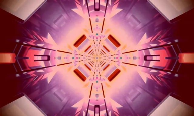 Neontunel kaleidoskop stjärn explosion VJ Loop 5:3 bred 60fps skärmsläckare