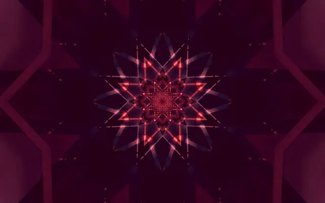 Neon Tunnel Kaleidoscope Nyota Mlipuko VJLoops 16:10 MacBook 60fps Screensaver