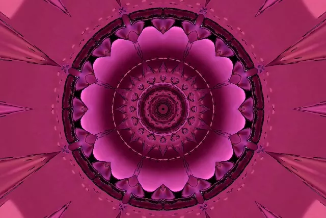 Růžový Neonový Tunel Mandala Spořič 3:2 Surface 60fps VJ Loop