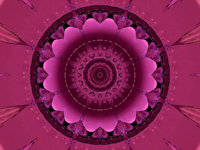 Túnel de Neó Rosa Mandala Estalvi de Pantalla 4:3 Classic 60fps VJ Loop