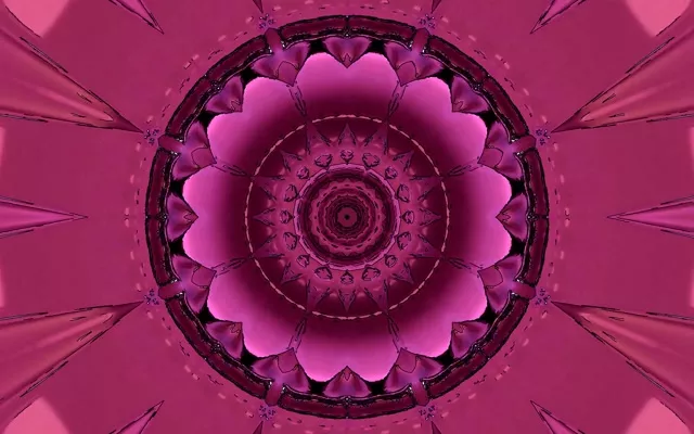 Rózsaszín Neon Tunnel Mandala Képernyővédő 60fps 16:10 MacBook VJ Loop