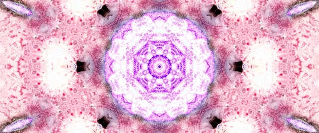 Tunnel Neon Rosa Mandala Screensaver 60fps 2.39:1 Cinemascope VJ Loop