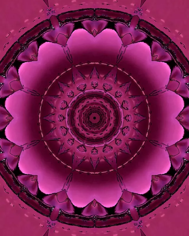 Pembe Neon Tünel Mandala Ekran Koruyucu 60fps 4:5 Instagram VJLoops