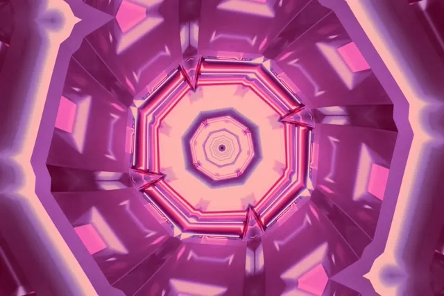 Neon Tunnel Oktagon Vortex VJ Loop 3:2 Surface 60fps Skjermsparer