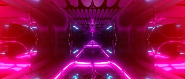 Tunnel la Neon Waridi Oval Grid VJ Loop 21:9 Ultrawide 60fps Screensaver