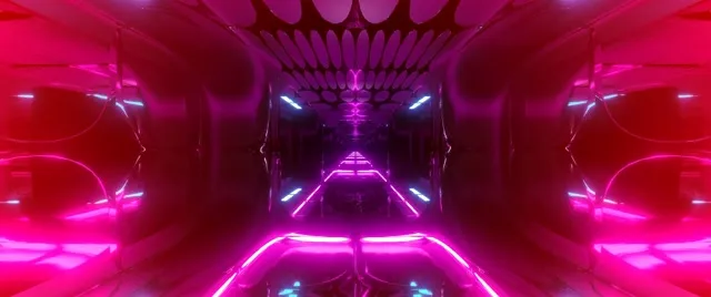 Túnel Neó Rosa Magenta Graella Oval Vj Loop 2.39:1 Cinemascope 60fps Estalviapantalles