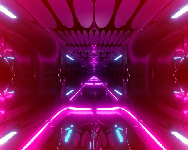 Neon Tunneli Vaaleanpunainen Soikea Ristikko VJ Loop 5:4 Industrial 60fps Näytönsäästäjä