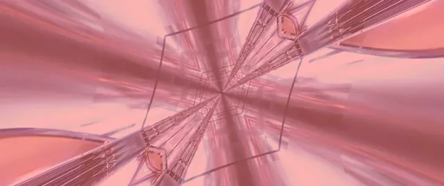 霓虹隧道玫瑰粉色萬花筒爆發 VJ Loop 2.39:1 Cinemascope 60fps 螢幕保護程式