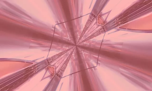 نفق نيون انفجار شبكة فولاذ وردي VJ Loop 5:3 Wide 60fps حافظة شاشة