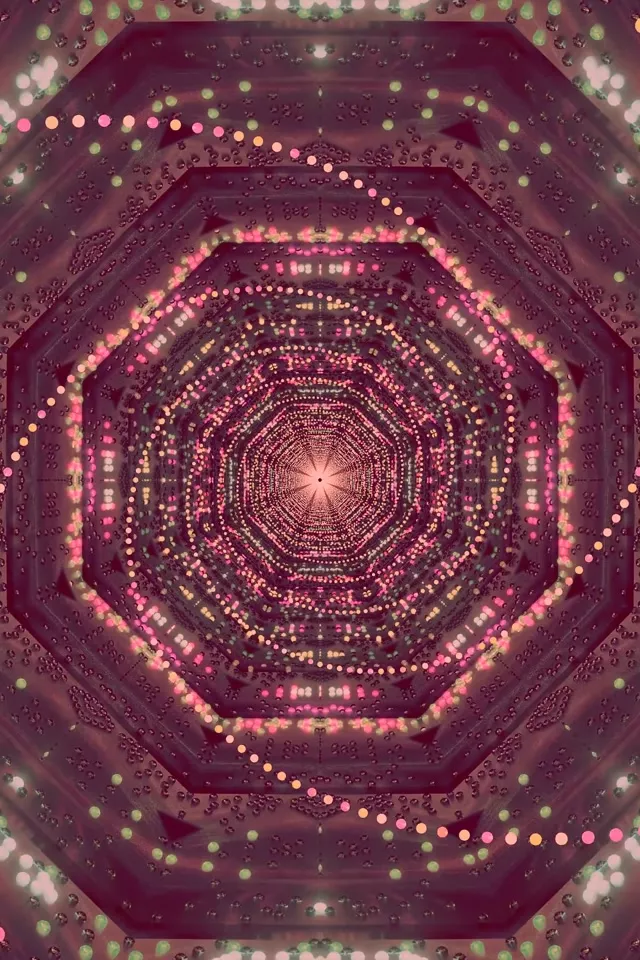 Túnel de Neó Rosa Protector de Pantalla 60fps 2:3 Foto Portrait VJLoops