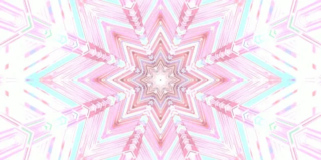 อุโมงค์นีออนชมพูดาวกาไลโดสโคป VJLoops 2:1 Univisium 60fps