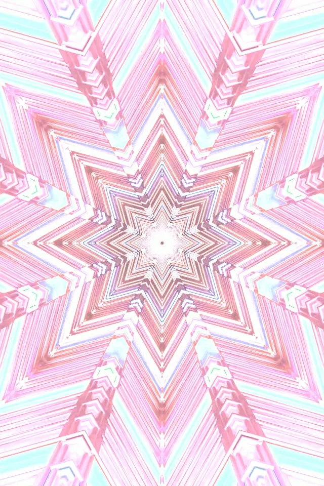 Túnel de Neon Calidoscopi Estrella 2:3 Foto Vertical 60fps Protector de Pantalla VJLoops