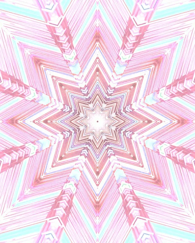 Neon Tunnel Pink Stjerne Kaleidoskop VJ Loop 4:5 Instagram 60fps Pauseskærm