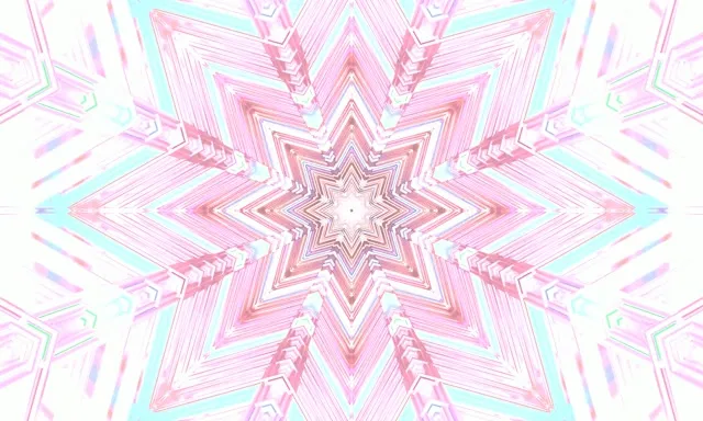 नियॉन टनल पिंक स्टार कैलिडोस्कोप VJ Loop 5:3 वाइड 60fps स्क्रीनसेवर