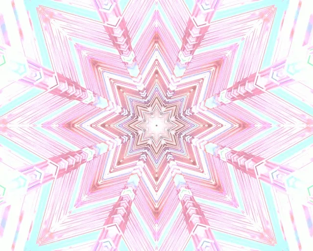 อุโมงค์นีออนชมพูดาวกาไลโดสโคป VJLoops 5:4 industrial 60fps