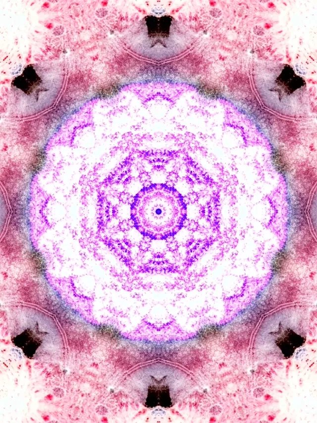 Pink Purple Neon Tunnel Mandala Screensaver 3:4 iPad Portrait 60fps VJ Loop