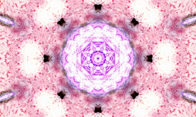 Rožinis Violetinis Neon Tunelis Mandala Ekrano užsklanda 5:3 Wide 60fps VJ Loop