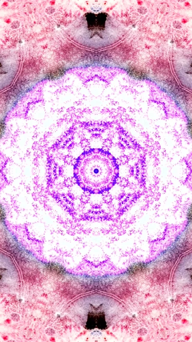 Rosa Lila Neon Tunnel Mandala Skärmsläckare 60fps 9:16 Reels Vj Loop