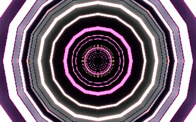 Túnel Neón Rosa Octógono Vórtex VJ Loop 60fps 16:10 Protector de pantalla Macbook