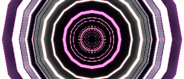 Tunnel ya Neon Waridi Octagon Vortex VJ Loop 21:9 Ultrawide 60fps Hifadhi ya Skrini