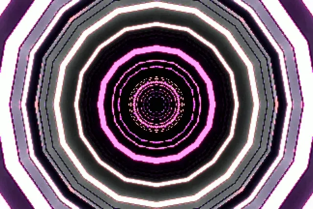 Đường hầm Neon Octagon Vortex VJ Loop 3:2 Surface 60fps Screensaver