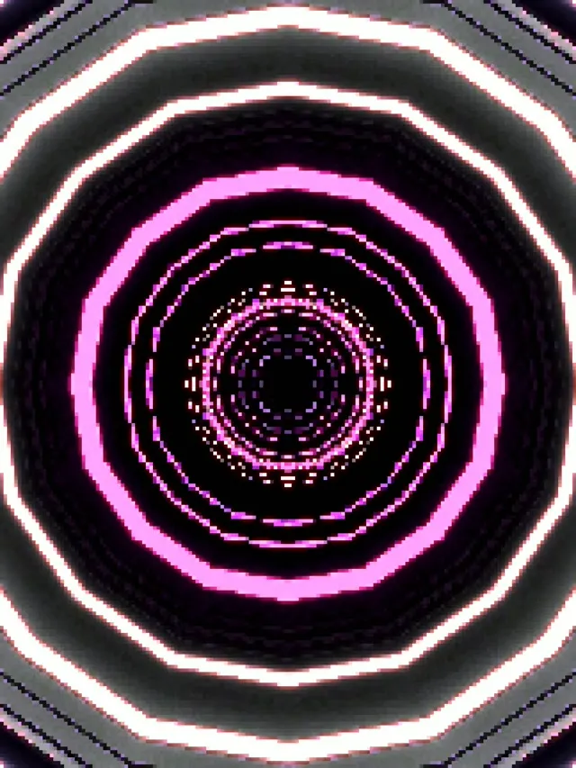 نفق النيون وردي بنفسجي مثمن دوامة VJ Loop 3:4 iPad عمودي 60fps حافظ شاشة