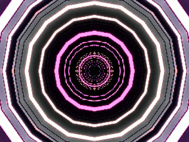 Đường Hầm Neon Pink Purple Octagon Vortex 4:3 Classic 60fps Screensaver Vj Loop