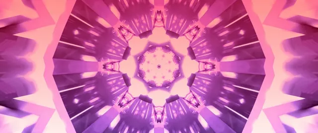 Neon Tunnel Pink Lila Kaleidoskop Vortex VJ Loop 2.39:1 Cinemascope 60fps Bildschirmschoner