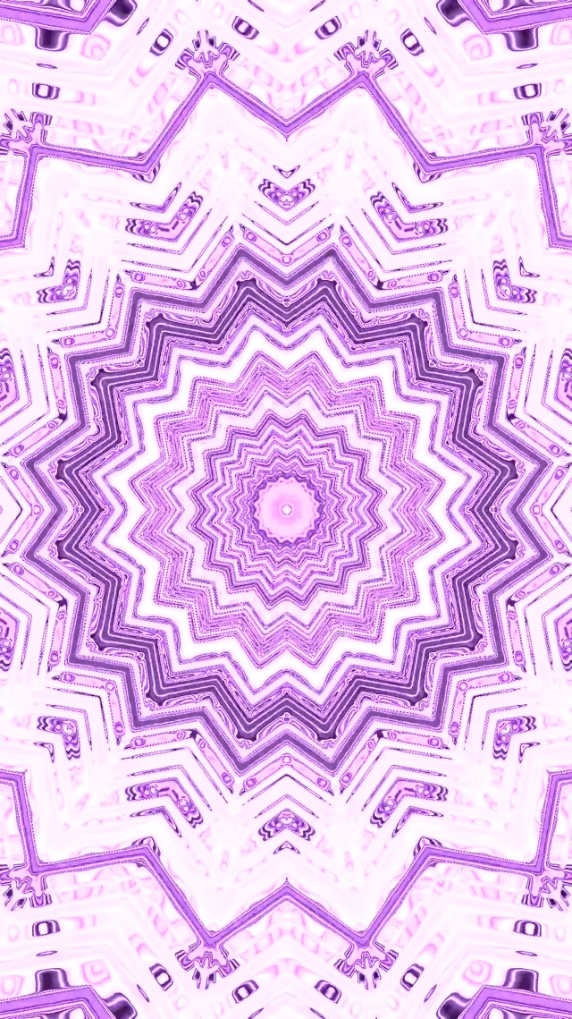 ვარდისფერი იასამნისფერი ნეონის გვირაბი ვარსკვლავი მანდალა Screensaver 60fps 9:16 Reels VJLoops