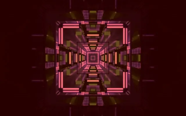 霓虹隧道粉色方形涡旋 VJLoops 60fps 16:10 MacBook 屏保