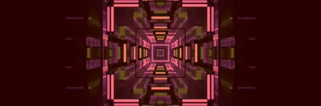 Neon Tunnel Pink Pixel Vortex Vj Loop 3:1 Triple Wide 60fps Screensaver